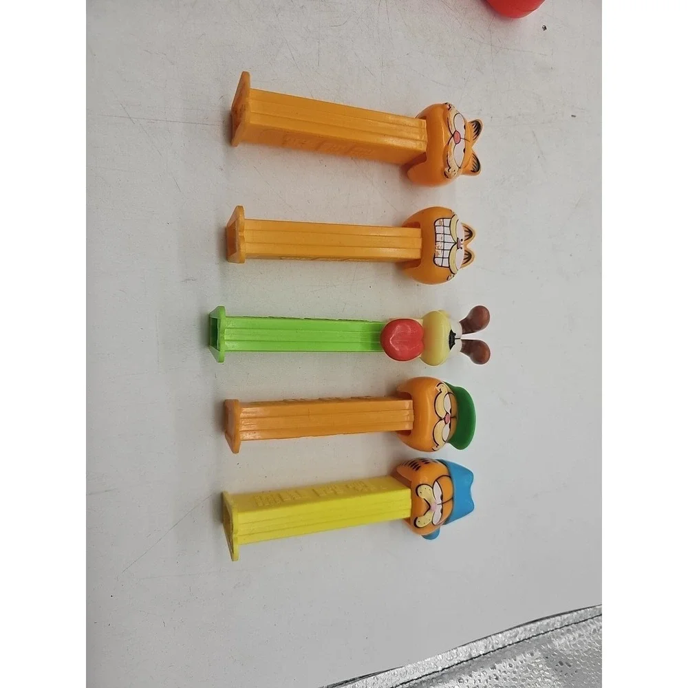 Vintage Pez Dispensers Garfield Lot of 5